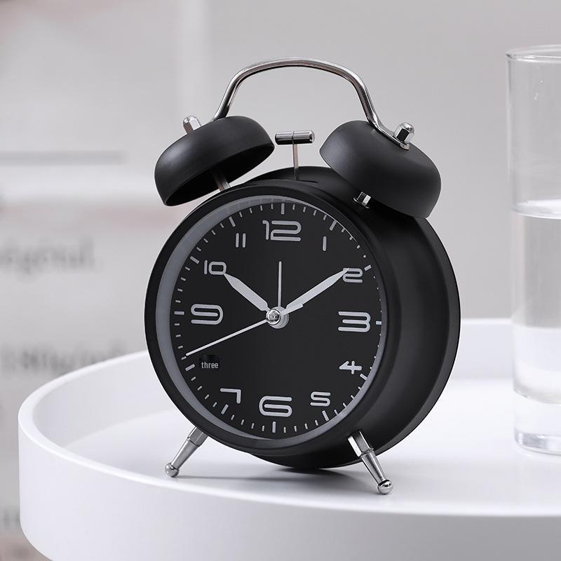 

Stylish Silent Metal Alarm Clock: Luminous, Multifunctional, Perfect for Students and Living Rooms чёрный