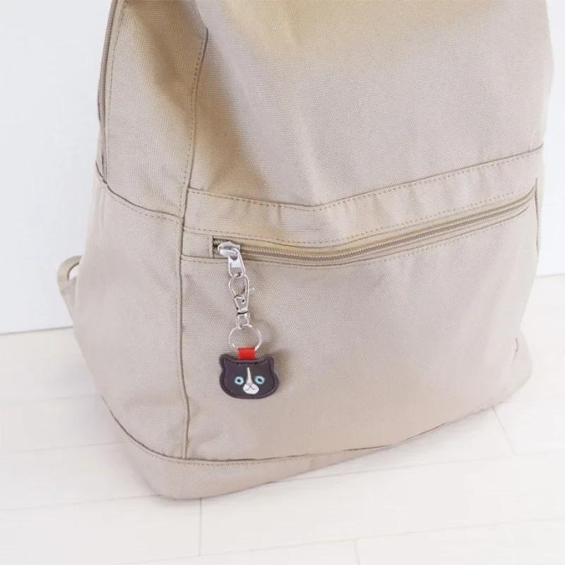 Cute Cartoon Cat Keychains PU Material Lovely Cat Funny Keychain Children Schoolbag Zipper Puller