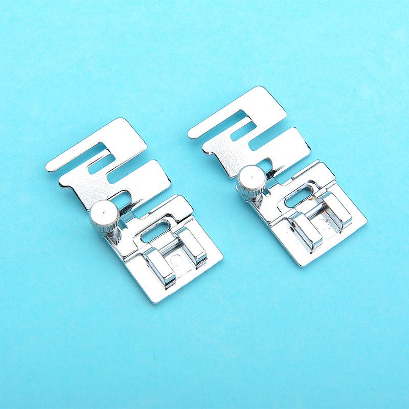 2Pcs Sewing Machine Parts Foot Presser Foot Rolled Hem Feet Elastic Cord Band Fabric Stretch DIY Sewing Accessories