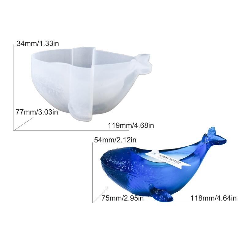 Silicone Candle Cup Molds Silicone Candle Holder Molds Whale Shape Unique Resin Craft Moulds Silicone Texture for Craft