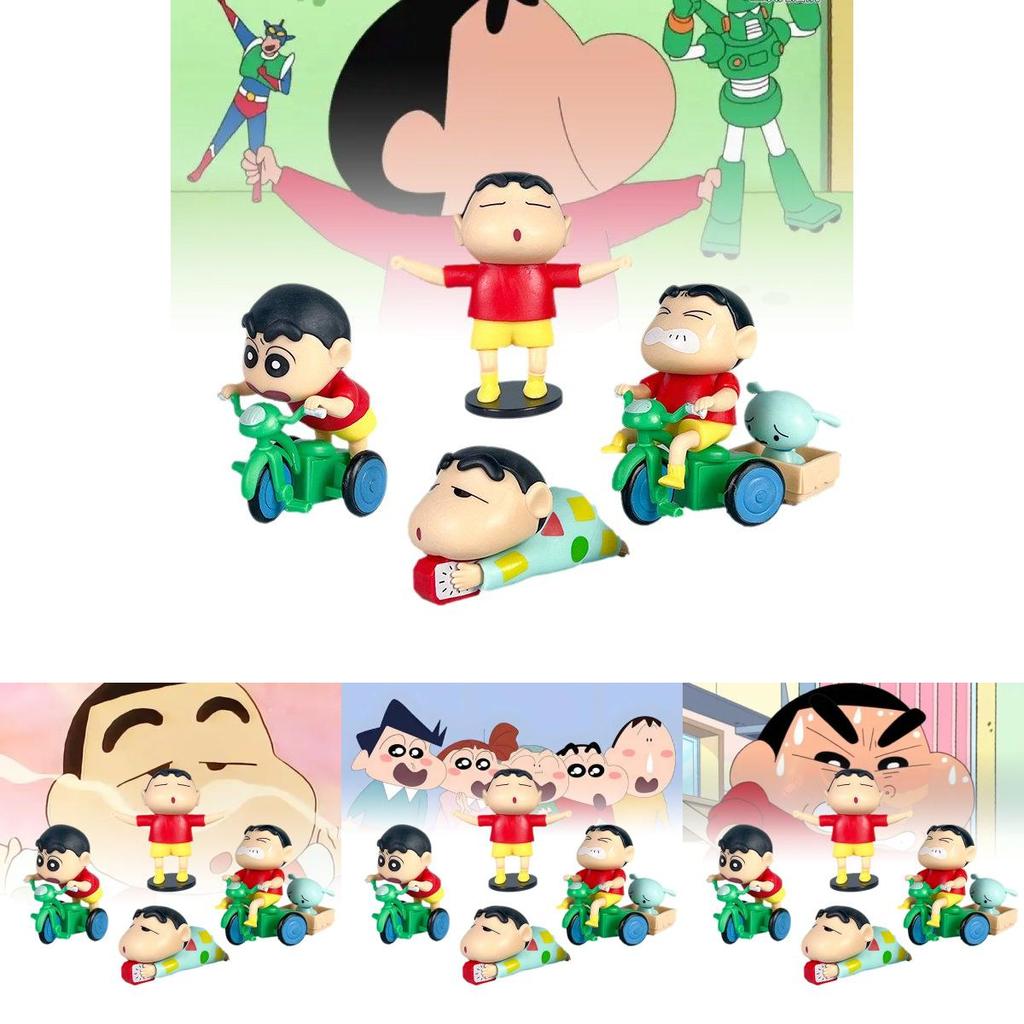 Niedliches Crayon Shinchan PVC-Figurenset – Süße Cartoon-Überraschungsbox-Kollektion