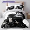 Anime Pattern Bedding Quilt Set Quilt Cover Pillowcase Home Decoration Birthday Gift (1 * Duvet Cover + 2 * Pillowcase, Without Core)