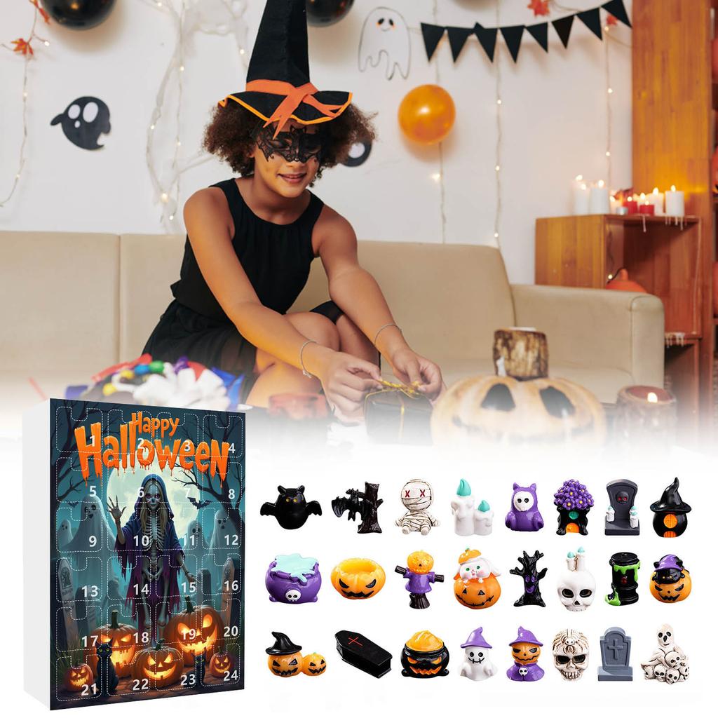 Advent 24-Day Countdown CalendarHalloween Countdown 24-Day Resin Ornament Series Calendar