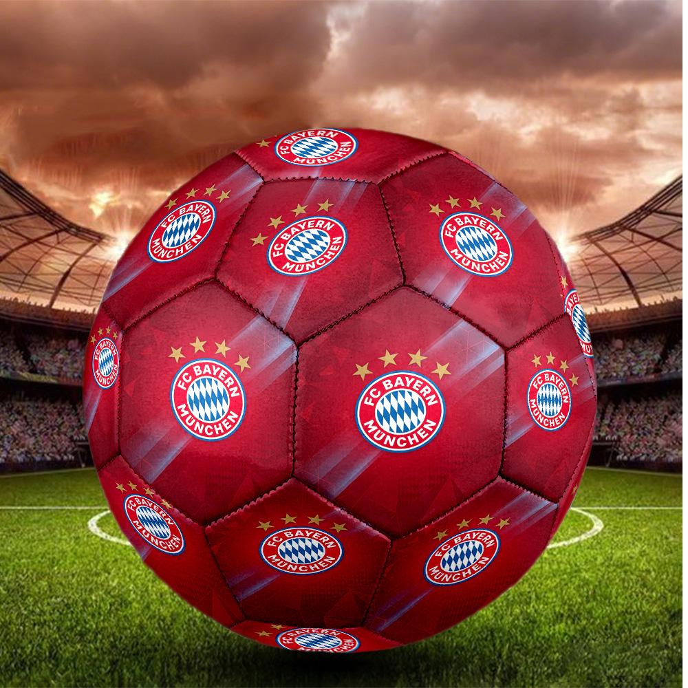 Bayern Monaco Pallone da Calcio Taglia 5 Alta Elasticità Pallone da Calcio Per Competizione All'aperto Allenamento Quotidiano Gioco