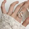 925 Sterling Silver Rings for Women Couple Minimalist Handmade Simple Pearl CZ Ring Fine Jewelry Gift Prevent Allergy
