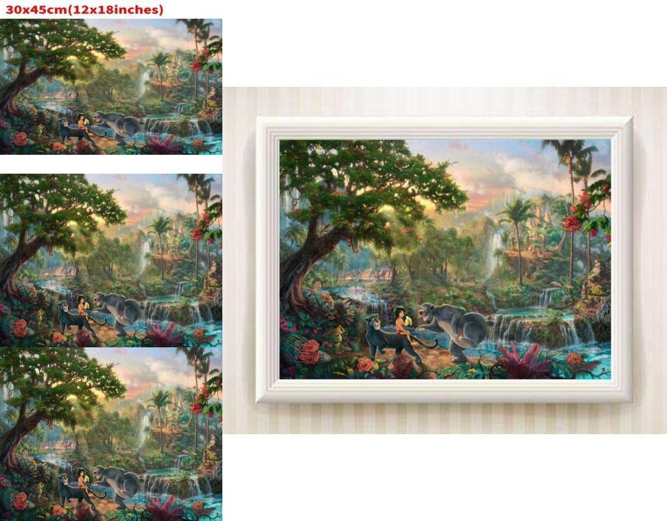Mermaid Princess Canvas Wall Art For Modern Fairy Tale Bedroom Decor Cartoon Style Colorful Framed Spray Painting Various Sizes