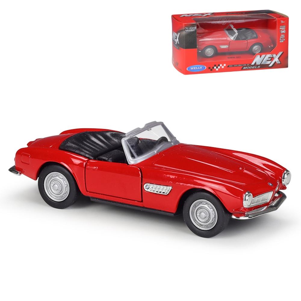 1/36 BMW 507 1956 Klassieke speelgoedauto voor kinderen Welly Diecast Vehicle Miniature Pull Back Free Wheels Collectie Cadeau voor jongens