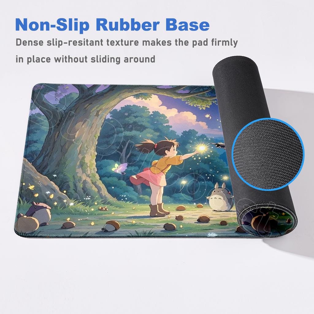 Mouse Pad Office Laptop HD Printing Kawaii Mousepad PC Japan Anime T-totoros Extended Table Mats Gaming Accessories Keyboard Pad