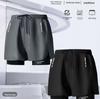 Men's Plus Size Anti-Embarrassment Double-Layer Swim Trunks & Running Shorts