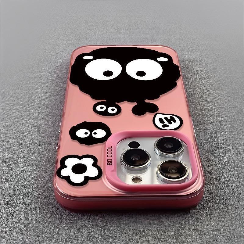 Cute cartoon big eye black briquettes for Apple 16PROMAX high-end iPhone14 Internet celebrity 13 mobile phone case xr