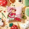 Strawberry S-Shortcake Girl Cushion Cover Plush Fabric Soft Double-Sided Printed Sofa Warm Winter Home Gift Pillow Cover