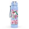 1PC Pink Boho Floral Abstract Pattern 750ml Color Plastic Sports Water Bottle Leakproof Flip Straw Lid Suitable for Sports Office Home Use