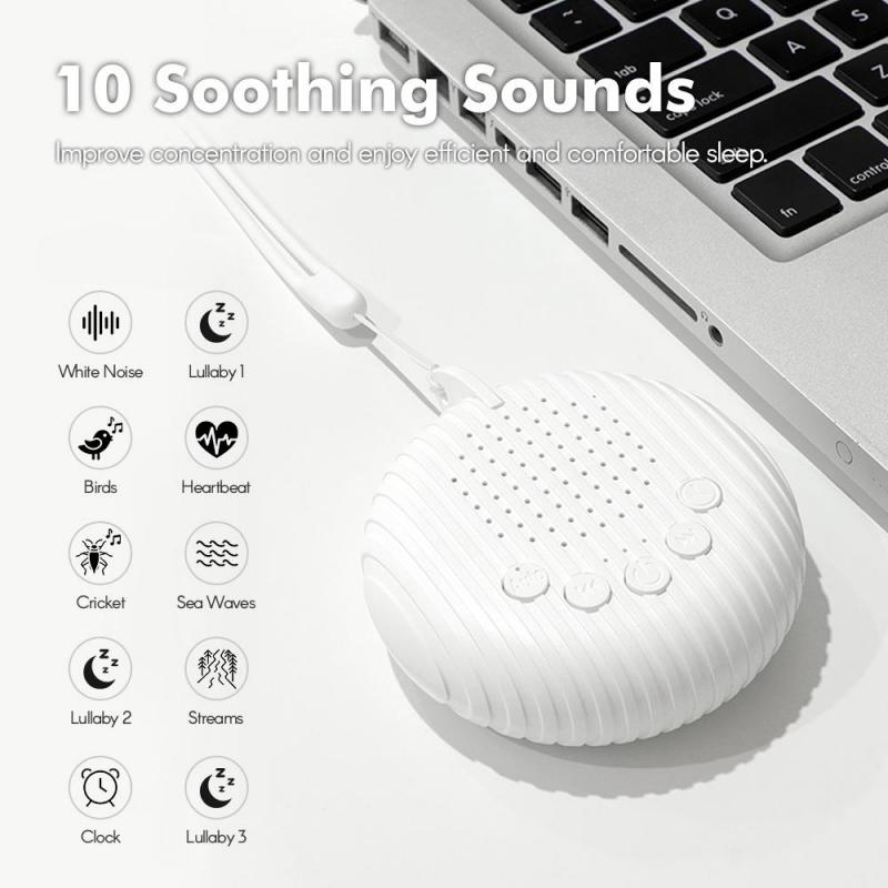 Portable Baby Sleep Machine White Noise Sound Machine 10 Soothing Sounds 15/30/60min Timer Volume4.796 Purchases