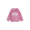 Toddler Girls' Coral Fleece Hooded Sweatshirt Jacket