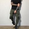 Męskie bawełniane spodnie dresowe Joggery hiphopowe Streetwear Casual Slim spodnie sportowe trening treningowy Fitness duże kieszenie Cargo spodnie