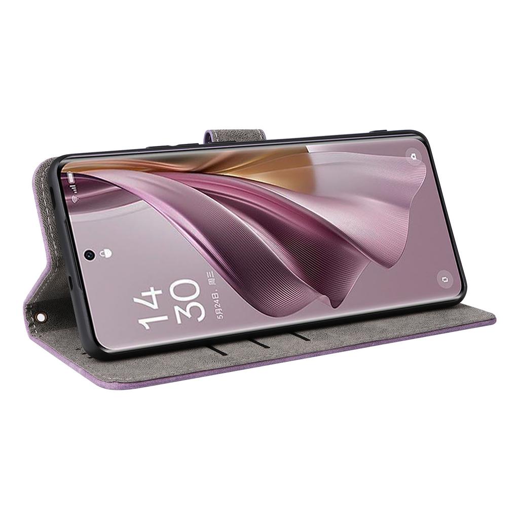 For Oppo Reno10 5G CPH2531 (Global)/Reno10 Pro 5G CPH2525 (Global) Shockproof Cover RFID Blocking Leather Wallet Phone Case with Strap