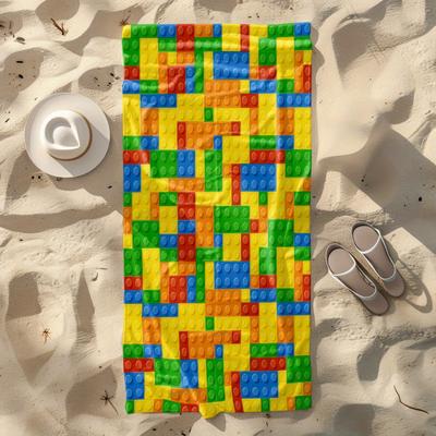 1 Stück Buntes Muster Beach Towel - Weiche, Ultra-Saugfähige Mikrofaser, Leicht, Perfekt für Strand, Partys, Camping
