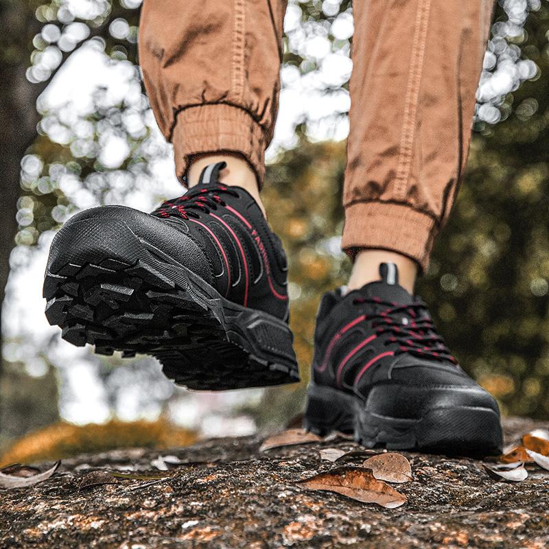 Hiking Shoes Men Anti-slip Low-top Outdoor Sports Shoes Men Lace-up Comfortable Soft Breathable Casual Sneakers Shoes Men