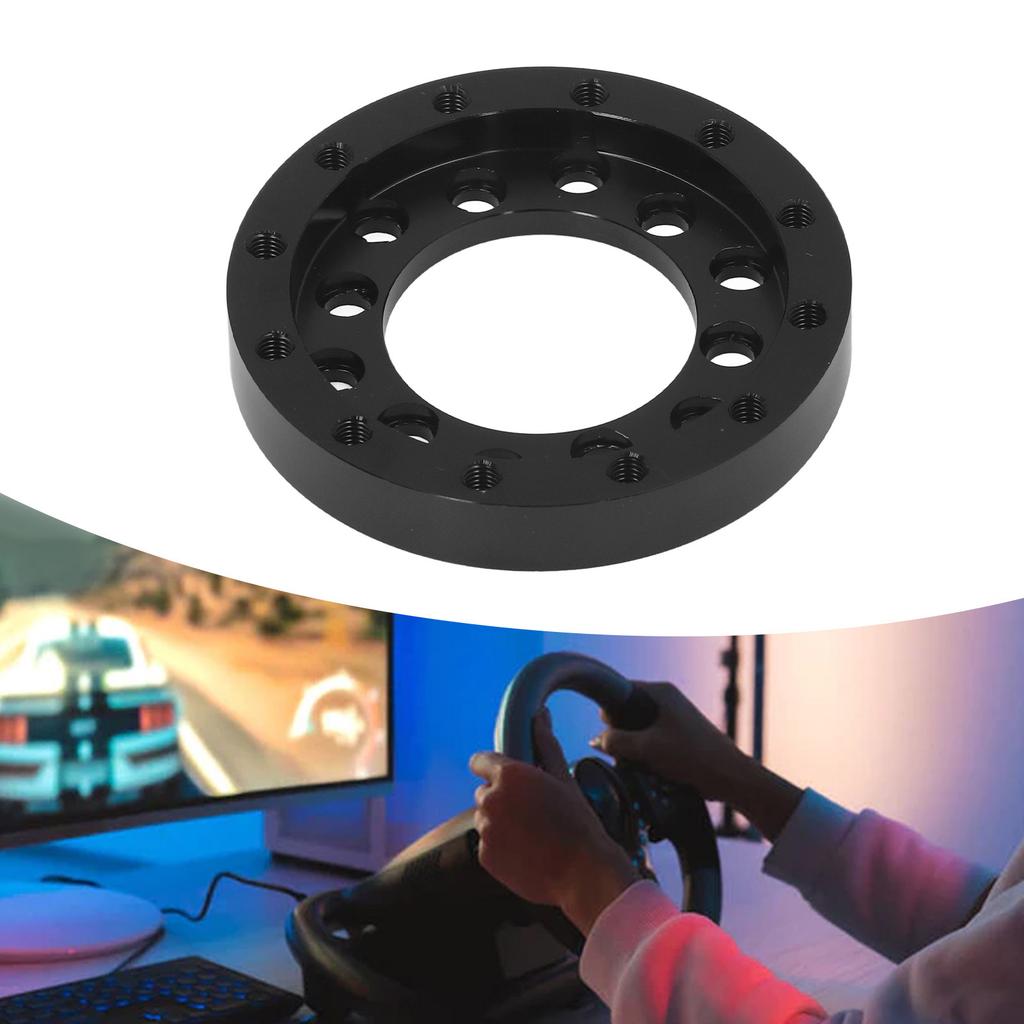 Alloy Steering Wheel Adapter Plate Black Replacement Accessories Car Gaming Steering Wheel Adapter for Logitech G25 G27 70MM