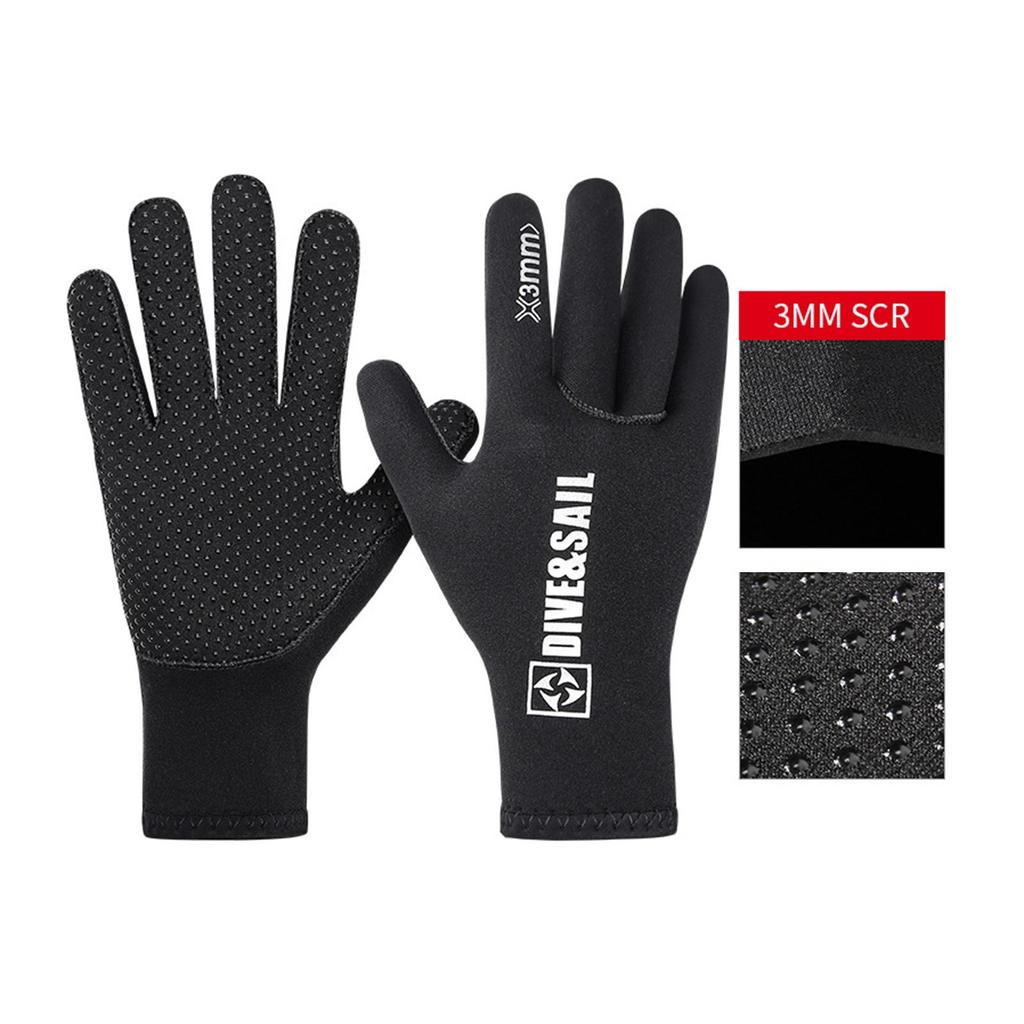 3mm Neoprene Diving Gloves Five Finger Glove for Snorkeling Swimming Diving