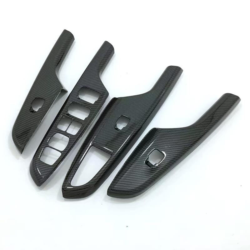 ABS Carbon Faser für Hyundai Kona Kauai Encino 2017 2018 Auto Fenster Lift Tür Armlehne Glas Taste Schalter Zubehör