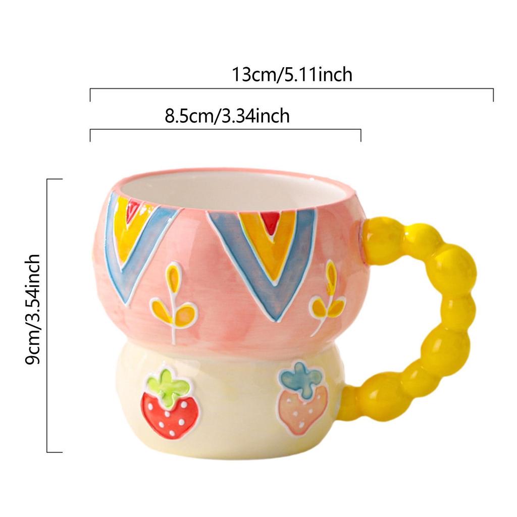 Porcelánový hrnek na kávu, hrnek na cereálie pro domácí kuchyni, pohár na vodu, hrnek na ovesnou kaši, snídaňový hrnek na čaj, ovoce, latte, kávu, mléko