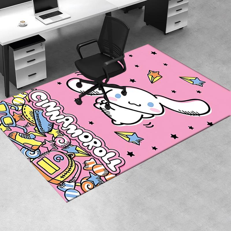 Office Rug Cinnamoroll, Cute Anti-Slip Rug, Machine Washable for Living Room, Bedroom, Office, Multiple Sizes, Bedroom Mat, Decorative Mat, Durable Ma