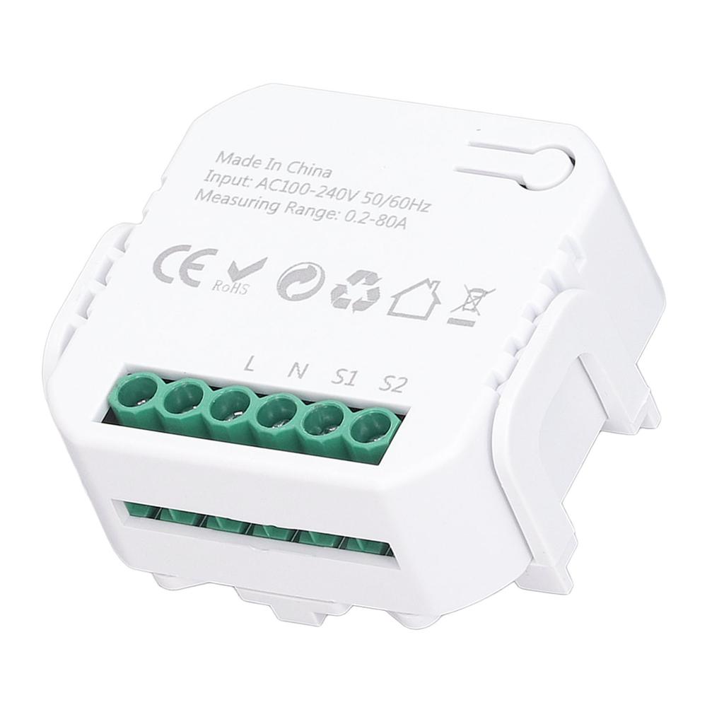 Έξυπνος Μετρητής Ενέργειας WIFI Παρακολούθηση Κατανάλωσης Ισχύος Μονοφασικός 100;240V AC για Tuya White PJ;1203?W