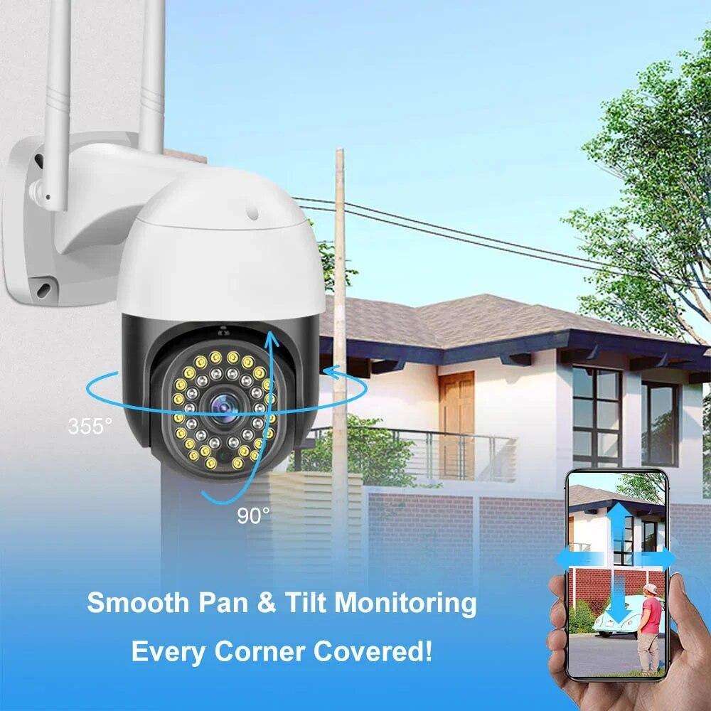 Intelligente 10X Zoom Wifi PTZ Kamera Außenbereich Hausüberwachung Videoüberwachung 5MP Drahtlose IP-Kameras KI Automatisches Personentracking