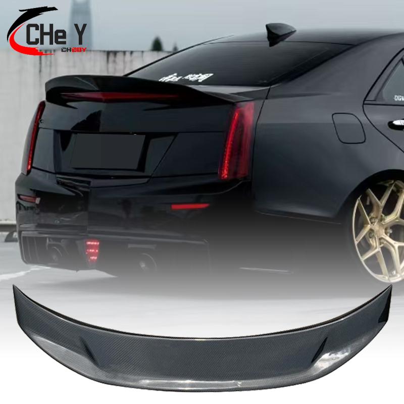 For Cadillac ATS L 4Door 2014 2015 2016 2017 Forged Real Carbon Fiber Gloss Black High Quality Rear Spoiler Trunk Lid GT Style