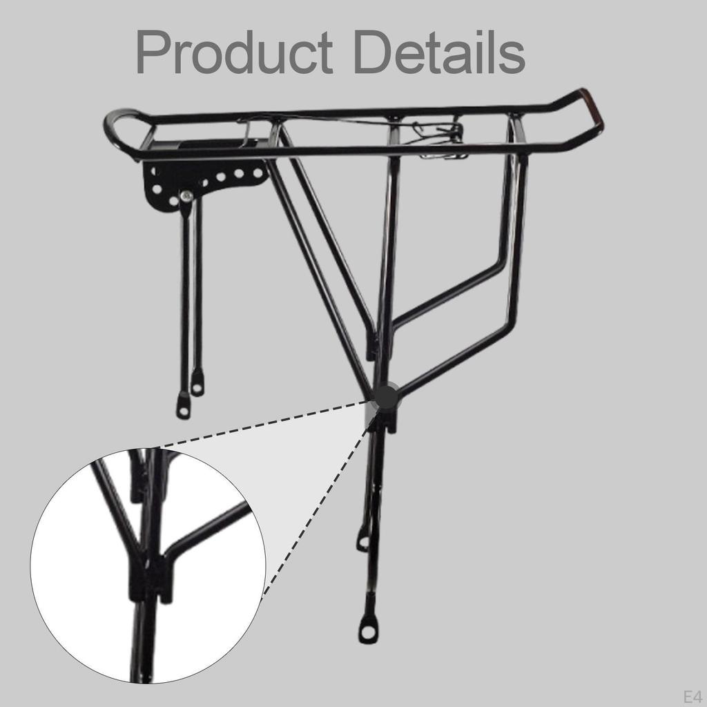 Hinterer Gepäckträger Fahrrad Fracht Gepäckträger Gepäcktaschenhalter Eisenstruktur Geeignet für Reisen