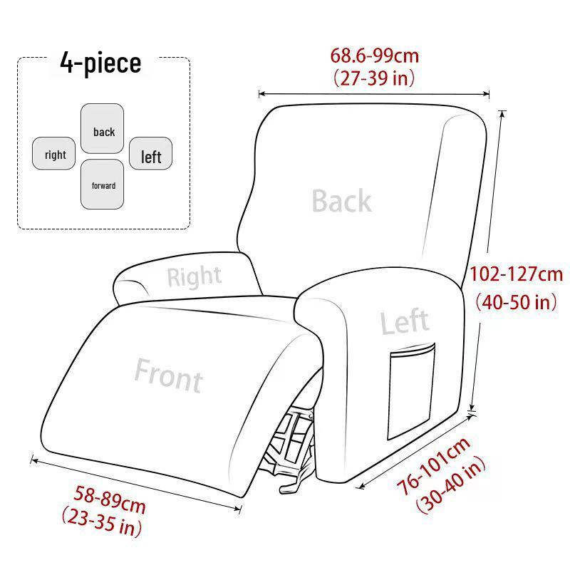 Elastic Split Full Coverage Chesterfield Recliner Sofa Cover