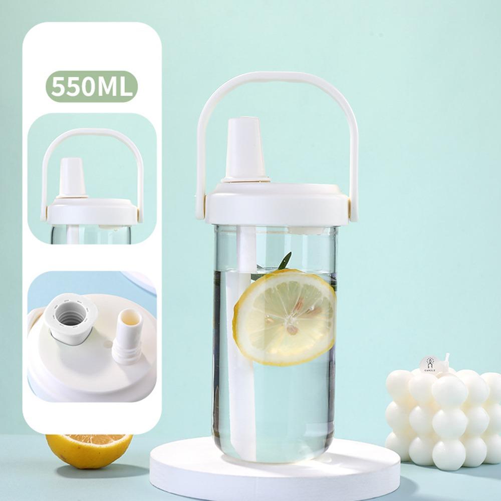 Plastic Pearl Milk Tea Straw Cup Straigh Drinking Drink Cup Portable Water Cup  Student