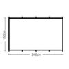 16:9 D Rings Projectors Screen With Enhances Clarities Polyester Material For Cinema And Gaming