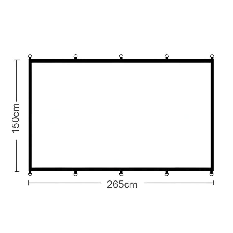 16:9 D Rings Projectors Screen With Enhances Clarities Polyester Material For Cinema And Gaming