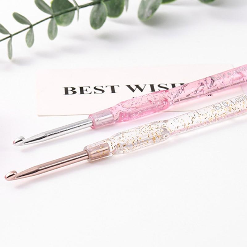 Multiple Size Crochet Hook Set with Gauges Storage Bag Ergonomic Handle Efficient Knitting Projects Solution