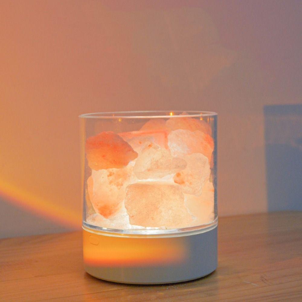 Natural Night Light 7 Color Lights LED Table Light Unique Crafts Table Lava Lamp  Christmas