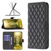 Suitable for IPhone15 mobile phone leather case 16Pro rhombus pattern Xiaoxiangfeng card wallet protective case 16E