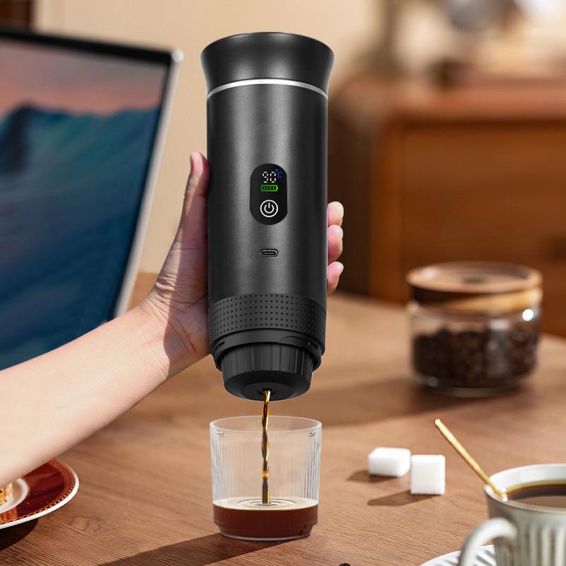 Meiyishi Tragbare Espresso-Kapsel-Kaffeemaschine - 3-in-1 Outdoor Beheiztes Ladegerät