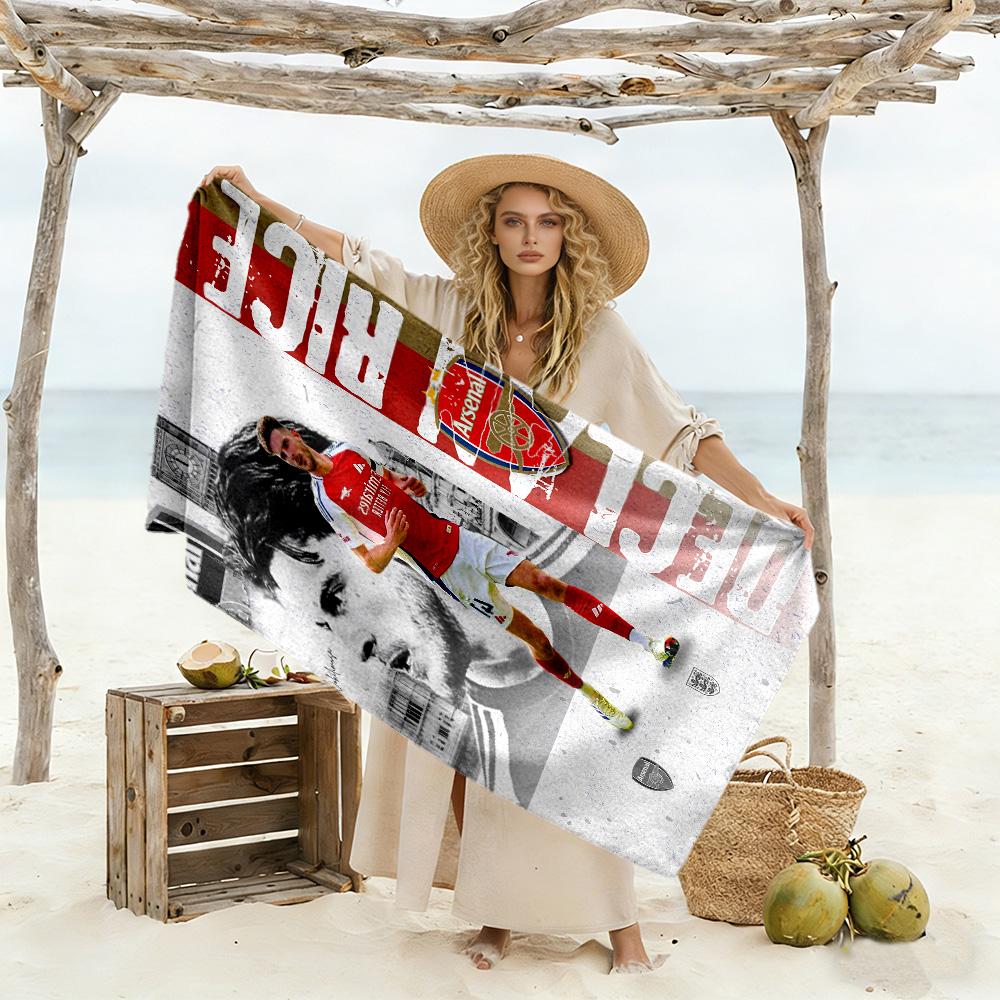Arsenal Football Player Beach Towel Super Soft Microfiber Quickdry Fabric Comfortable Lightweight