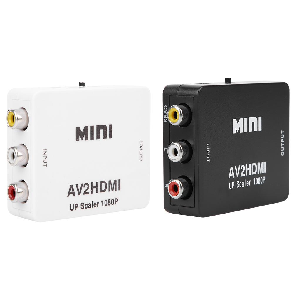 Accuracy Mini Video Converter High Definition AV HDMI Converter for Home 1080p or 720p Video Signal  Black / White