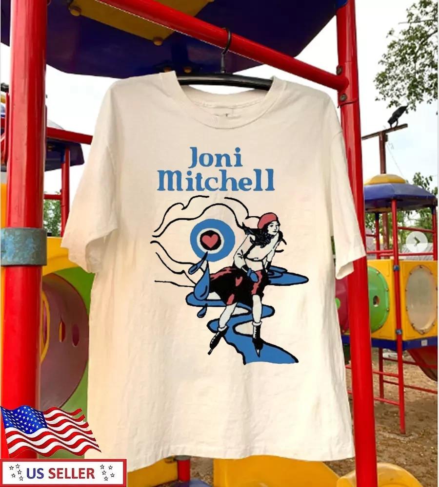 New! Joni Mitchell River T Shirt Short Sleeve Cotton XL