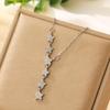 Women's Silver Titanium Steel Necklace with Micro-Inlaid Zircon - Elegant, Durable Clavicle Chain Jewelry