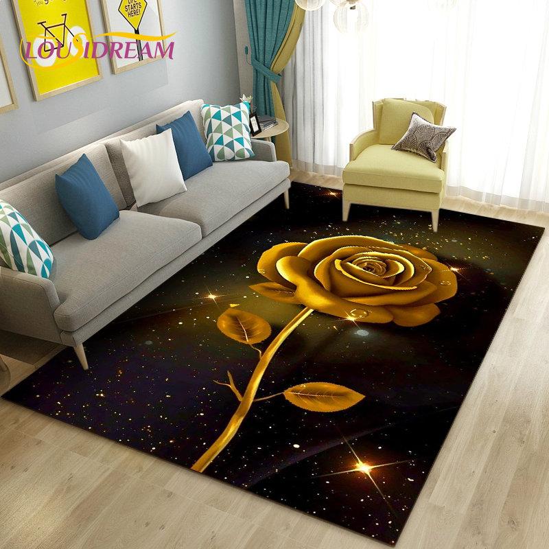 Dandelion Fresh Flower Plant Leaf Area Rug,Carpet Rug for Living Room Bedroom Sofa Doormat Decoration,Kitchen Non-slip Floor Mat