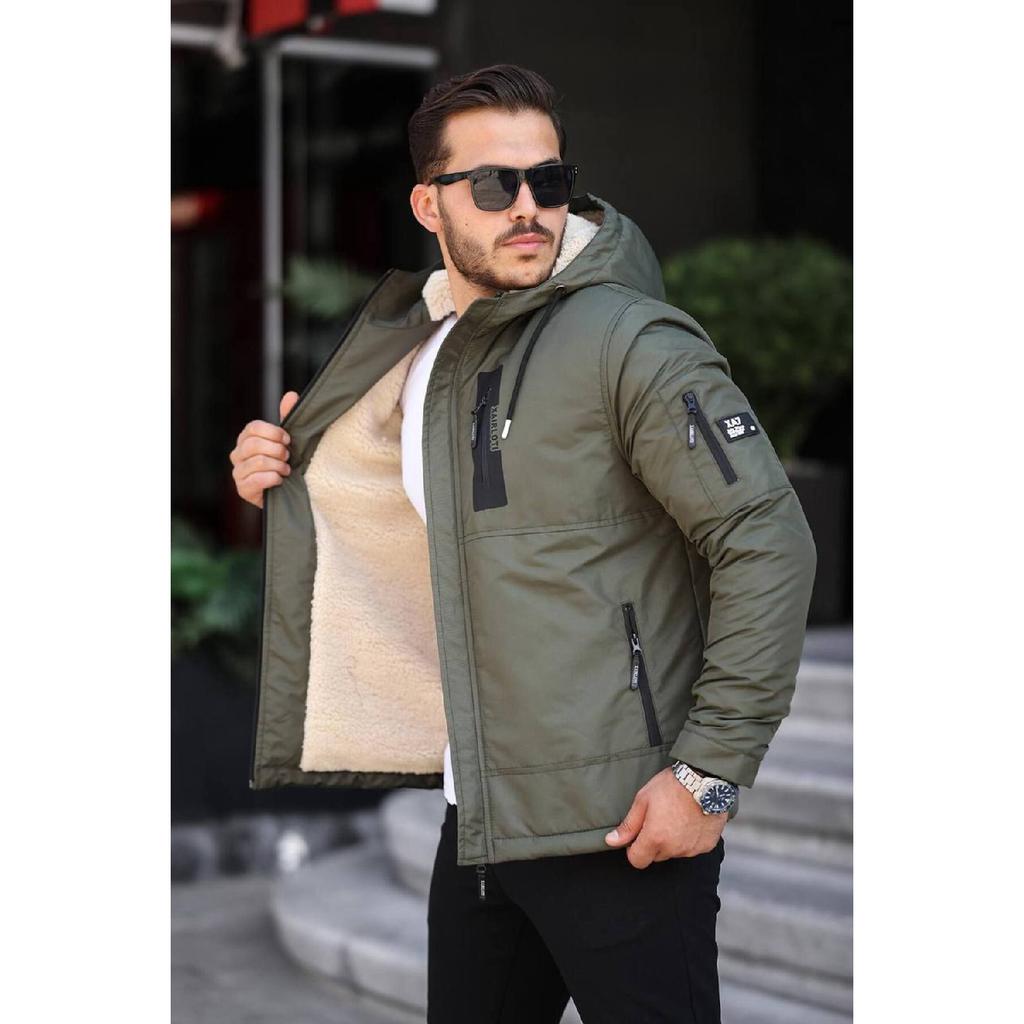 Men's Winter Coat With Fur Inside Waterproof Windproof Coldproof