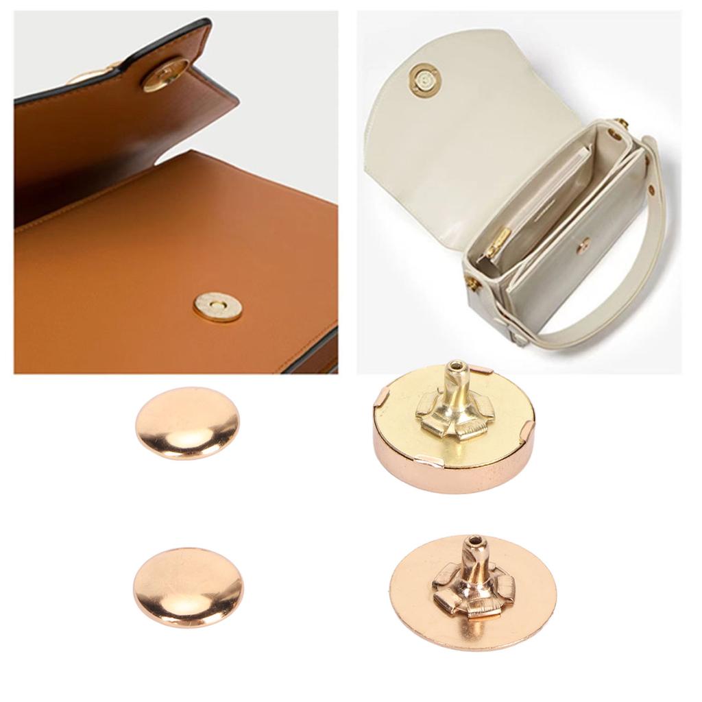 50 Jeux Boutons-pression Magnétiques 18x5mm Épais Alliage Haute Dureté Fermeture Magnétique pour Sac à Main Couture Artisanat