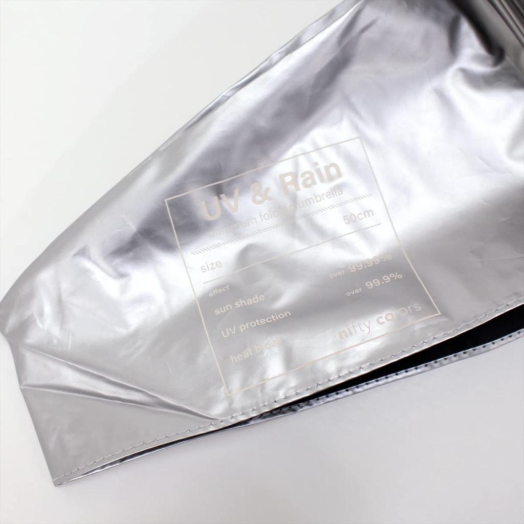 Nifty Colors Folding Light Minimum 2386SV Umbrella, 6-Tier Blocking, Mini,