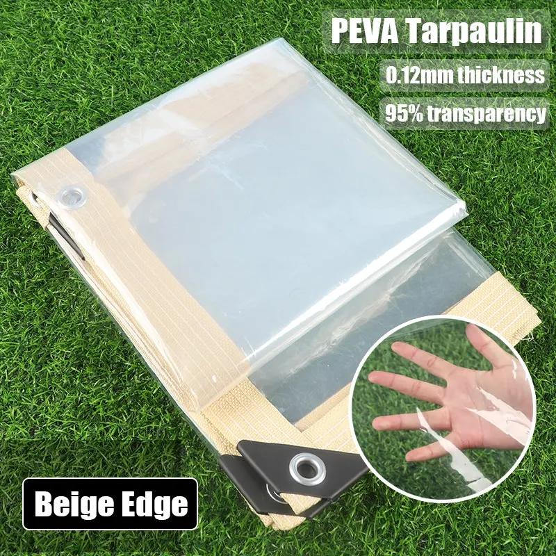

0.12mm PEVA Film Tarpaulin Transparent Rainproof Cloth Light-duty Waterproof Screen Outdoor Raincover Camping Tent Ground Sheet 1mx1m