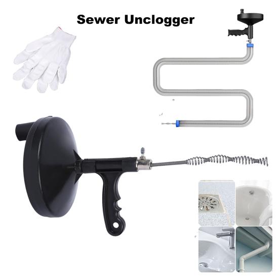 Sewer Unclogger Kitchen Bathtub Bathroom Easy Operation Flexible Steel Wire Drain Pipe Tool Heavy-duty Spring Steel Wire Drain Cleaner