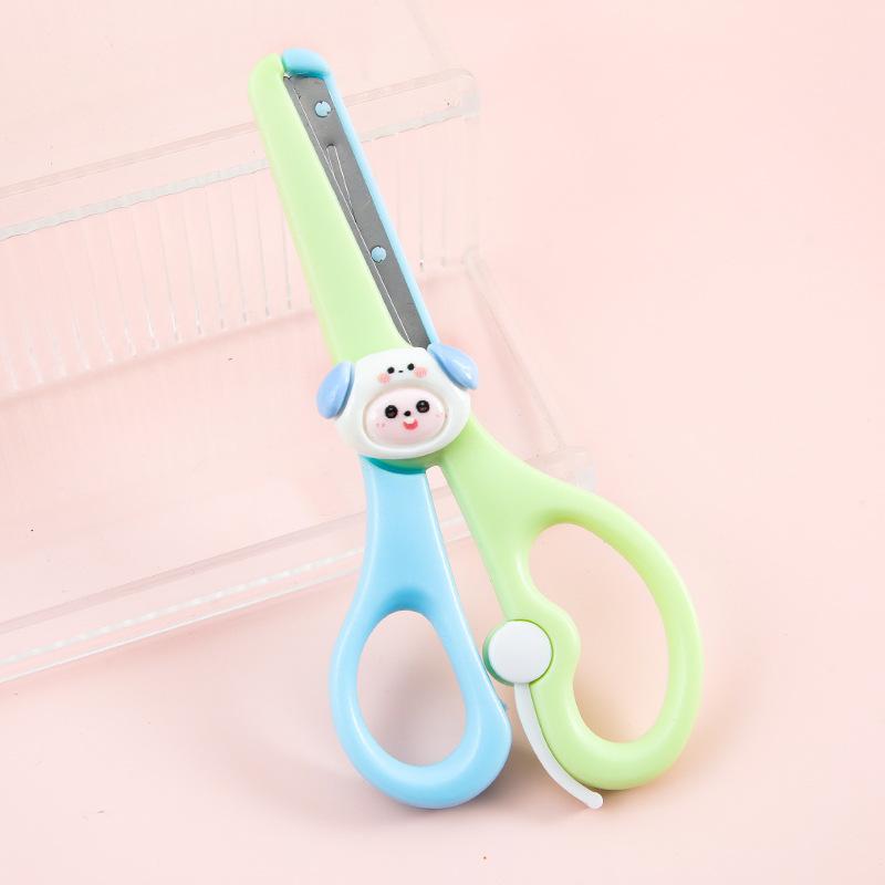 Cartoon Small Animal Scissors Handmade Kindergarten Round Head Scissors For Art Class Children Pupils Safe Without Hurting Hands